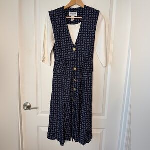 Vintage R.J. Stevens Floral Midi Dress Size 4 Puff Sleeve 80s
Cottagecore Daisy